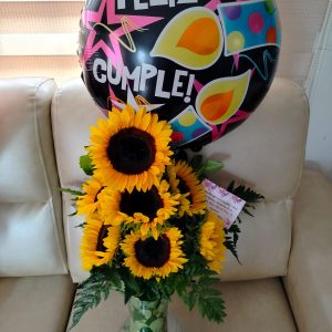 arreglo de girasoles chia